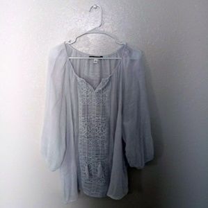 Valerie Stevens white peasant top